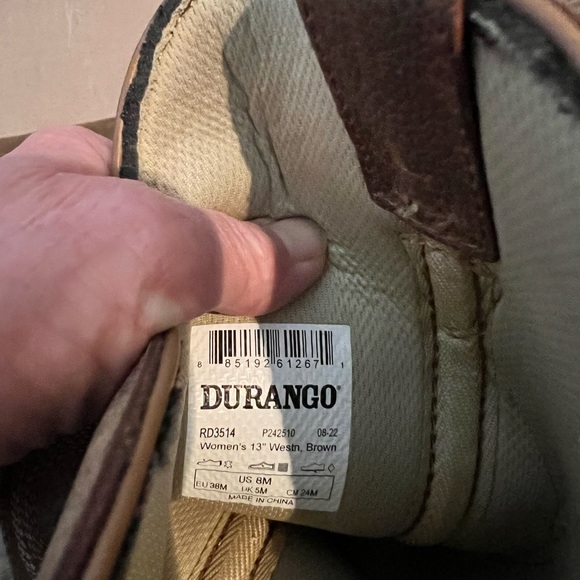 Women’s Durango 13’ crush Western boots rd3514. Size 8 - Picture 3 of 7